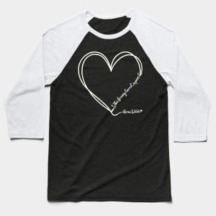 Oscar Wilde's love quote design in ivory Baseball T-Shirt